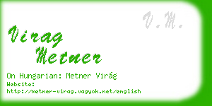 virag metner business card